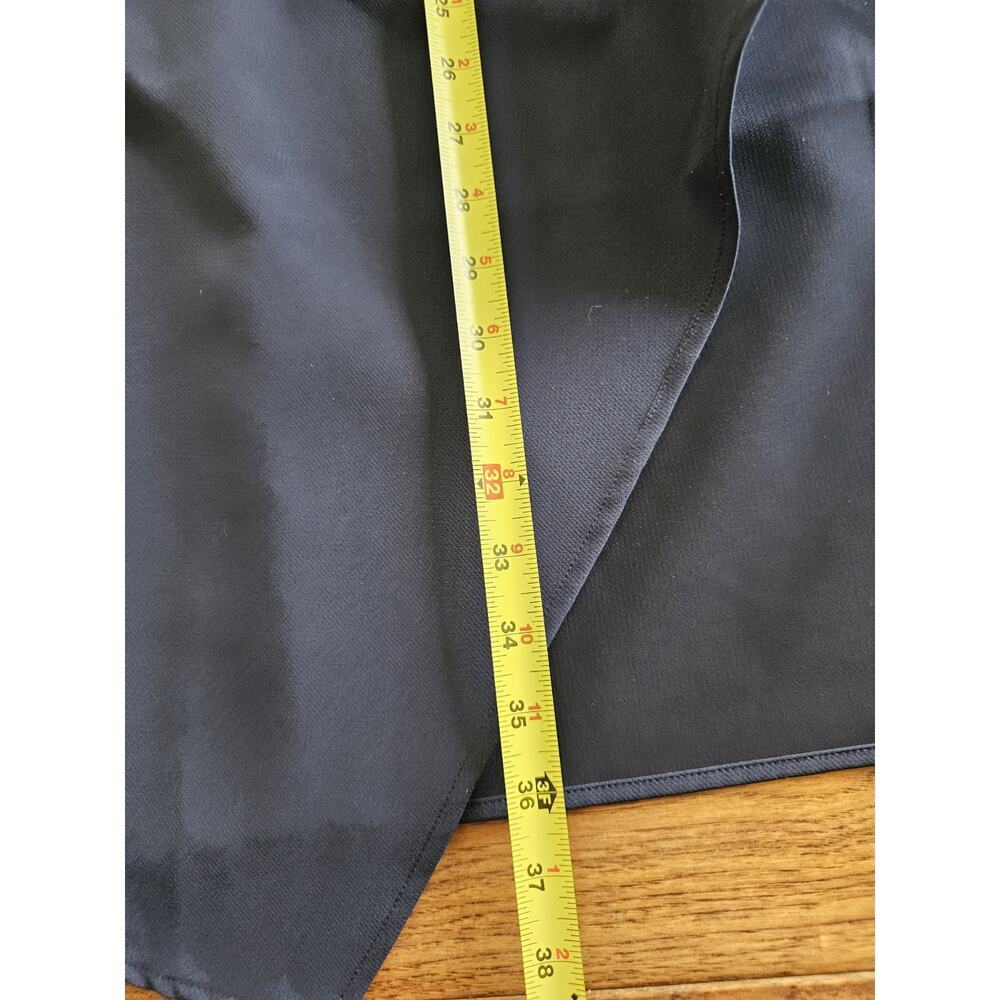 H By Halston Waterfall Caridigan Jacket Women's Size 0 Navy Blue Bell Sleeves - Picture 9 of 9